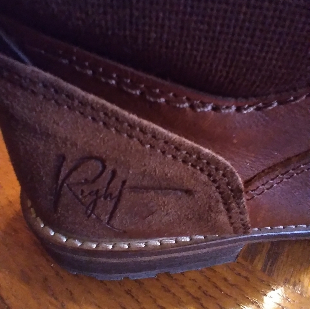 Bull Boxer Men's Brown Leather Ankle Boots Lace Up Side Zip Size 11 Workwear - Picture 2 of 8
